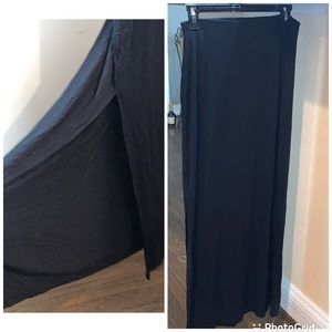 Long Black skirt w/ split on the right side